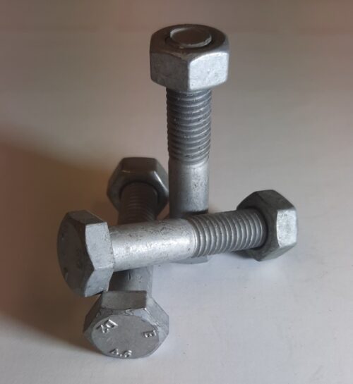 Bolt Hex & Nut CL4.6 Galv 20mm-2.50 x 700