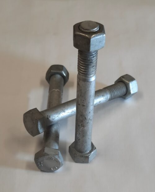 Bolt Hex & Nut CL4.6 Galv 12mm-1.75 x 140