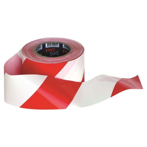 Tape Barricade Red/White 75mm x 100m