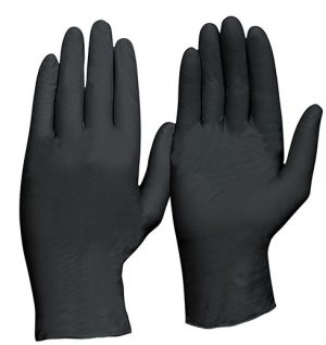 Gloves Disposable Nitrile Black XL (Pkt 100)