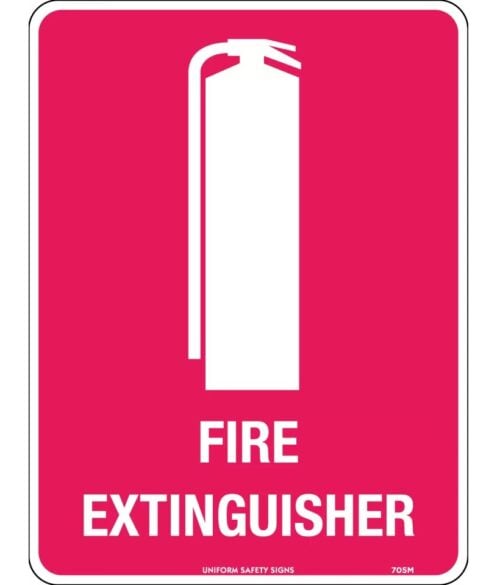 Sign Fire Extinguisher with Pictogram Poly 150mm x 225