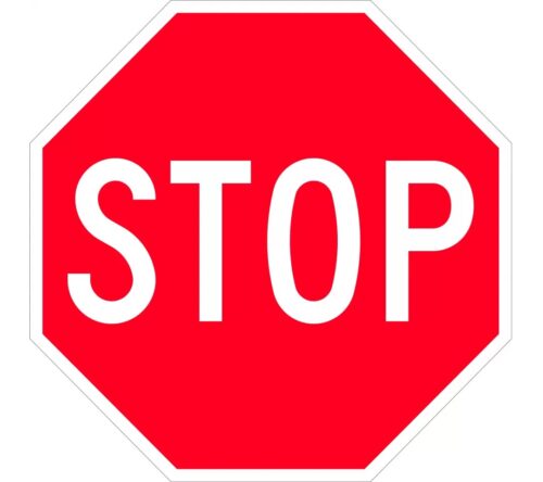 Sign Stop 600mm x 600 Class 1 Aluminium
