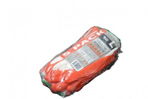 Gloves Nitrile Orange Large (Pkt 5)