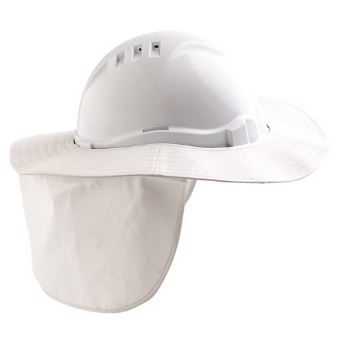 V6 & V9 Hard Hat Brim - Plastic/ Polyester White