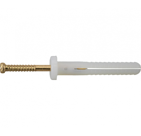 Nail In Anchor Nylon Round Hd Zinc 6.5mm x 25