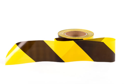 Tape Barricade Black/Yellow 75mm x 100m