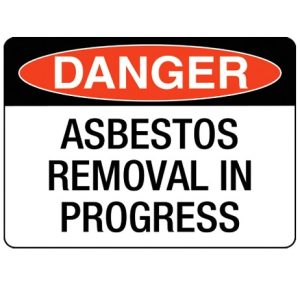 Sign Danger Asbestos Removal In Progress Corflute 600mm x 400