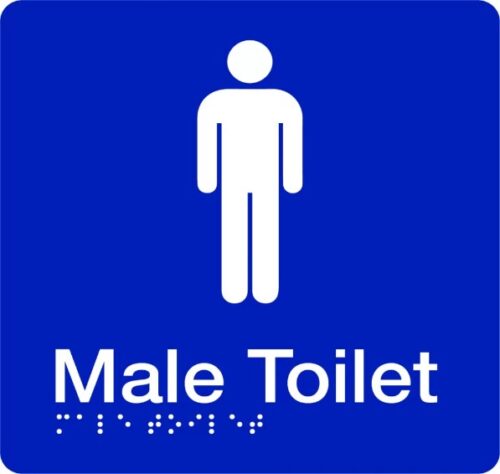 Sign Male Toilet PVC 180mm x 180